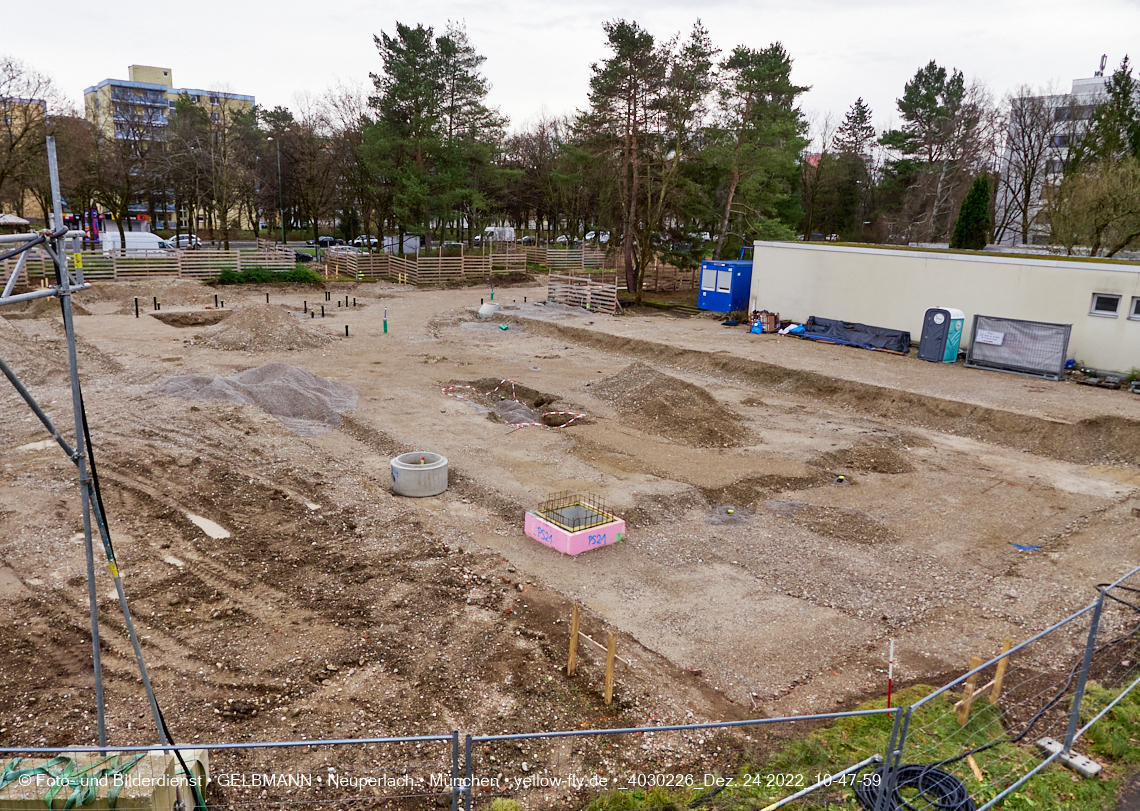 24.12.2022 - Baustelle an der Quiddestraße Haus für Kinder in Neuperlach